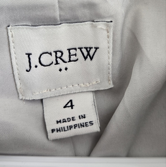 J. Crew Gray Vail Parka Wool Blend Faux Fur Hooded Jacket  Sz 4 Coat - Picture 6 of 15